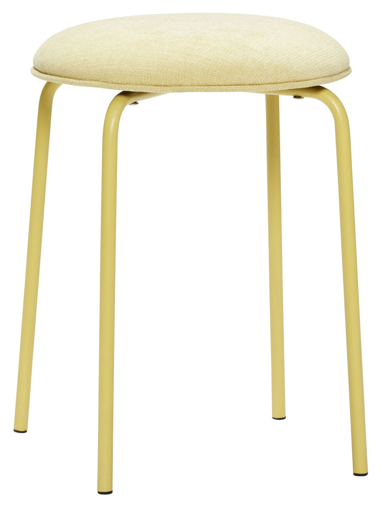 Hübsch Stack Stool, Metal/Textile, Oeko-Tex, Yellow