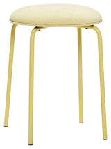 Hübsch Stack Stool, Metal/Textile, Oeko-Tex, Yellow