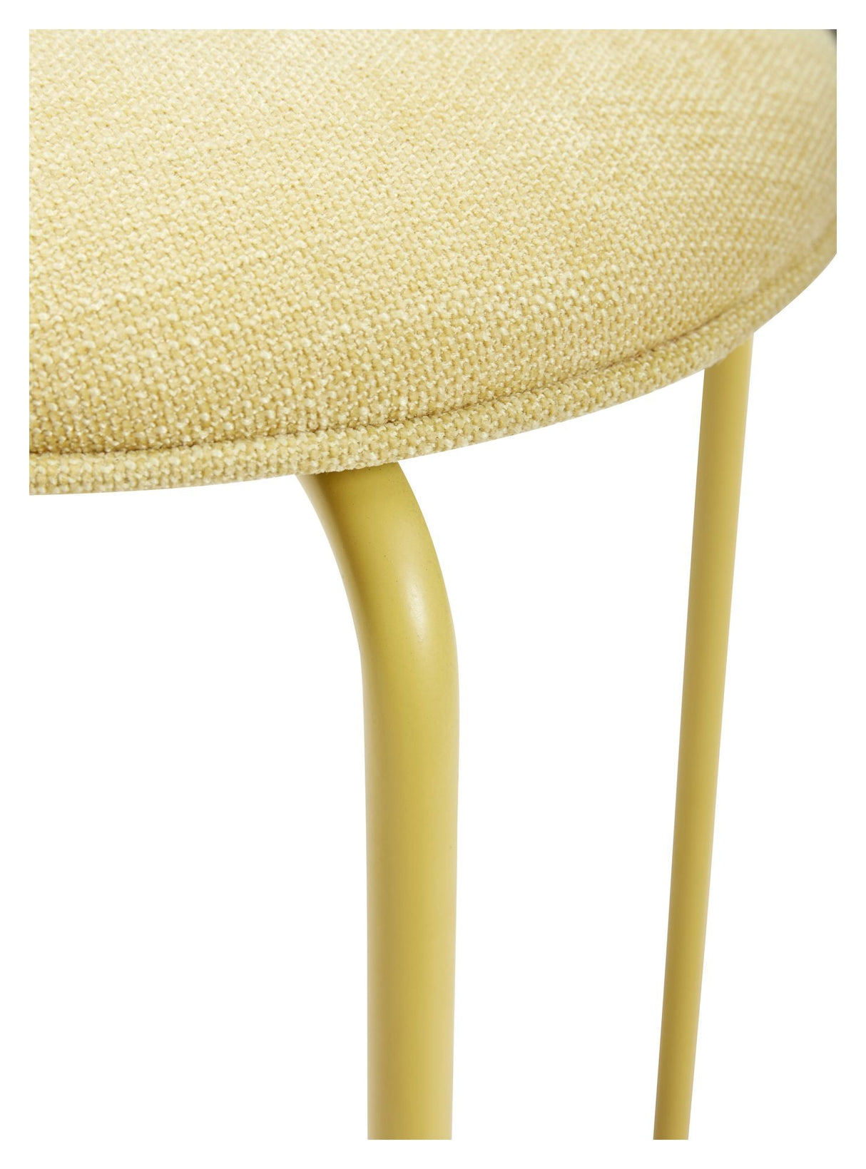 Hübsch Stack Stool, Metal/Textile, Oeko-Tex, Yellow