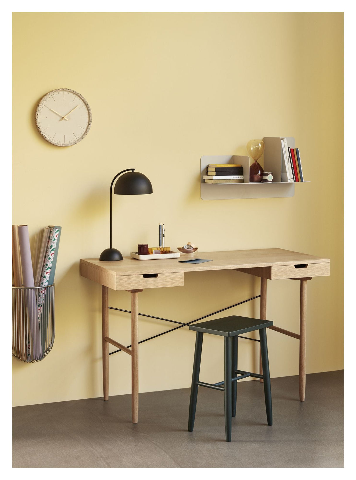 Hübsch Studio Desk m/skuffer, eik