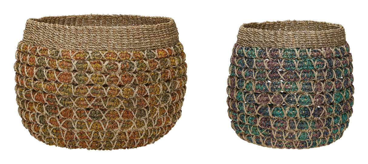 Twist Basket Set of 2, Multicolor