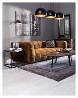 Hudson Sofa - Lett Cognac med svarte ben