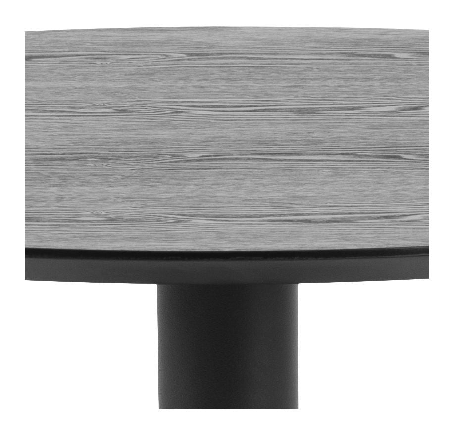 Ibiza barbord, Ash Veneer/Metal Black, Ø80