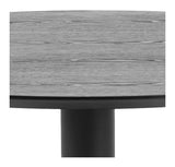 Ibiza barbord, Ash Veneer/Metal Black, Ø80