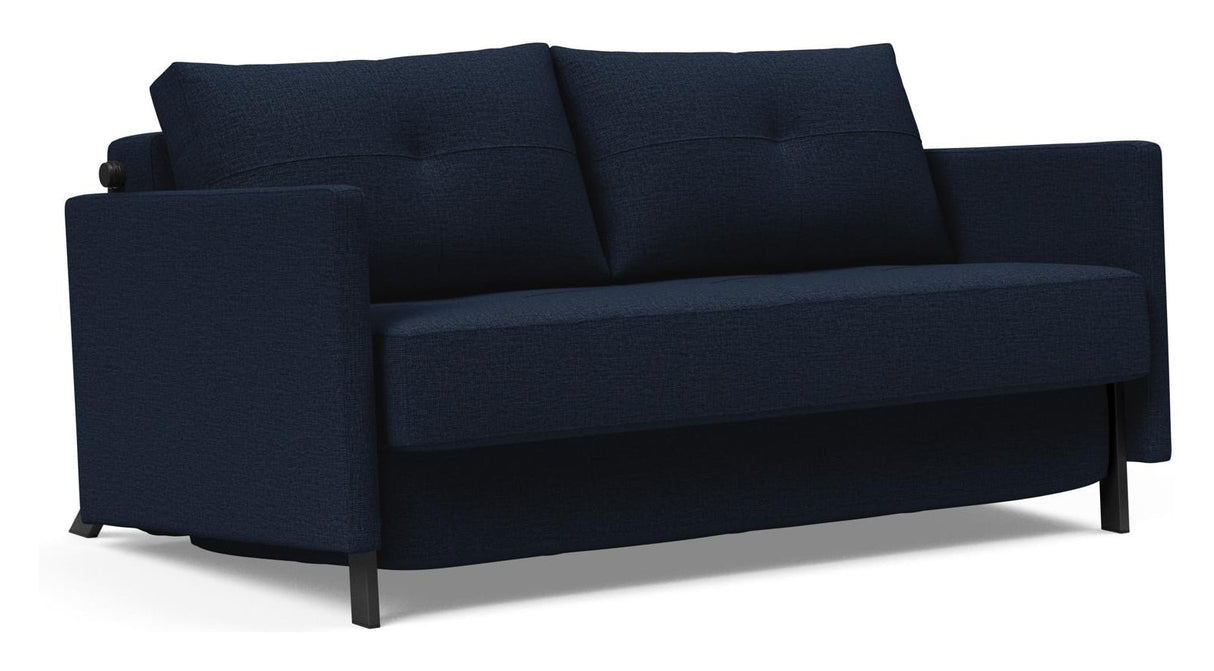 Kubert 140 sofa seng med armlener, blandet dans/blå