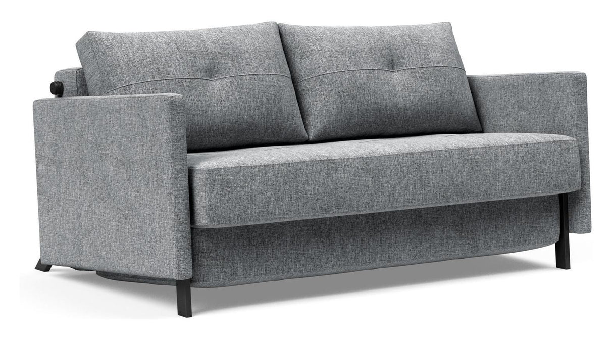 Kubert 140 sofa seng med armlener, vri/granitt