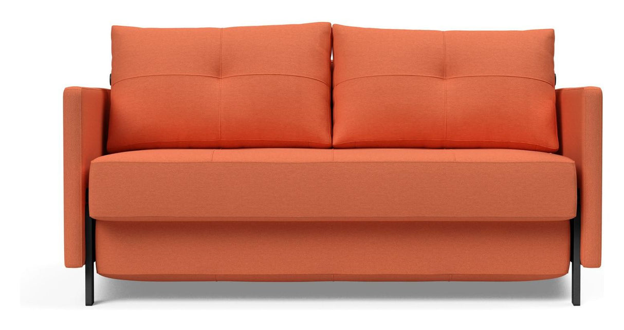 Kubert 140 sofa seng med armlener, argus/rust