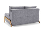 Kubert 140 sofa seng med eikebeina, vri/granitt