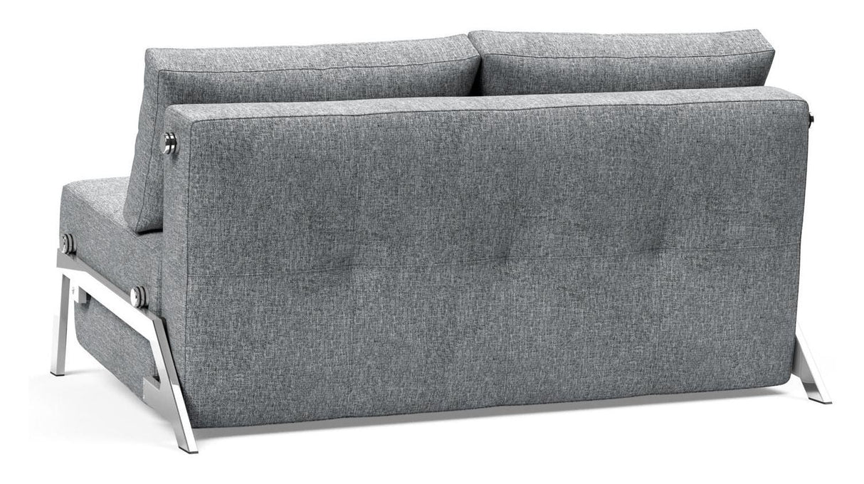 Kubert 140 sofa seng med kromben, vri/granitt