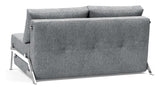 Kubert 140 sofa seng med kromben, vri/granitt