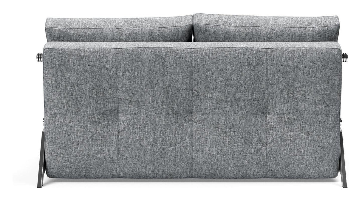 Kubert 140 sofa seng med kromben, vri/granitt