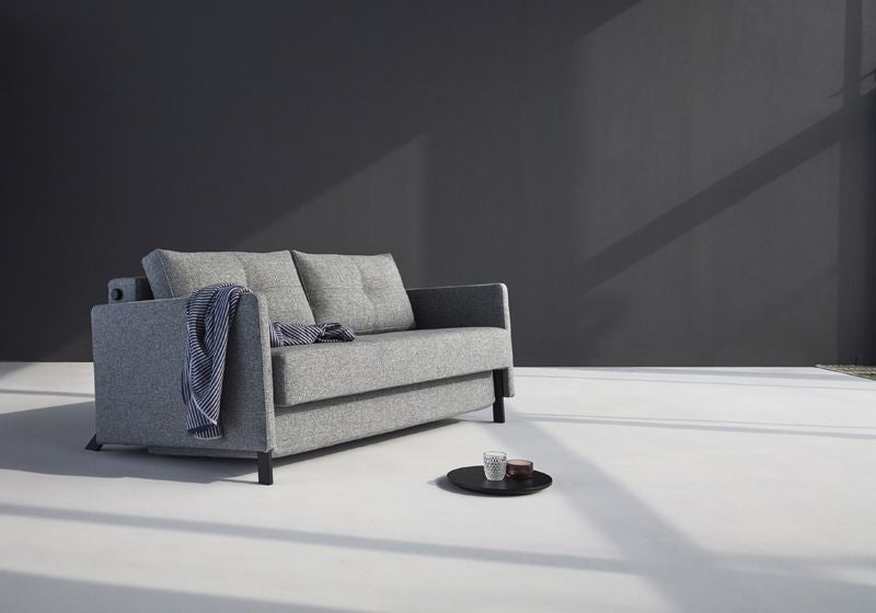 Kubert 160 sofa seng med armlener, vri/granitt