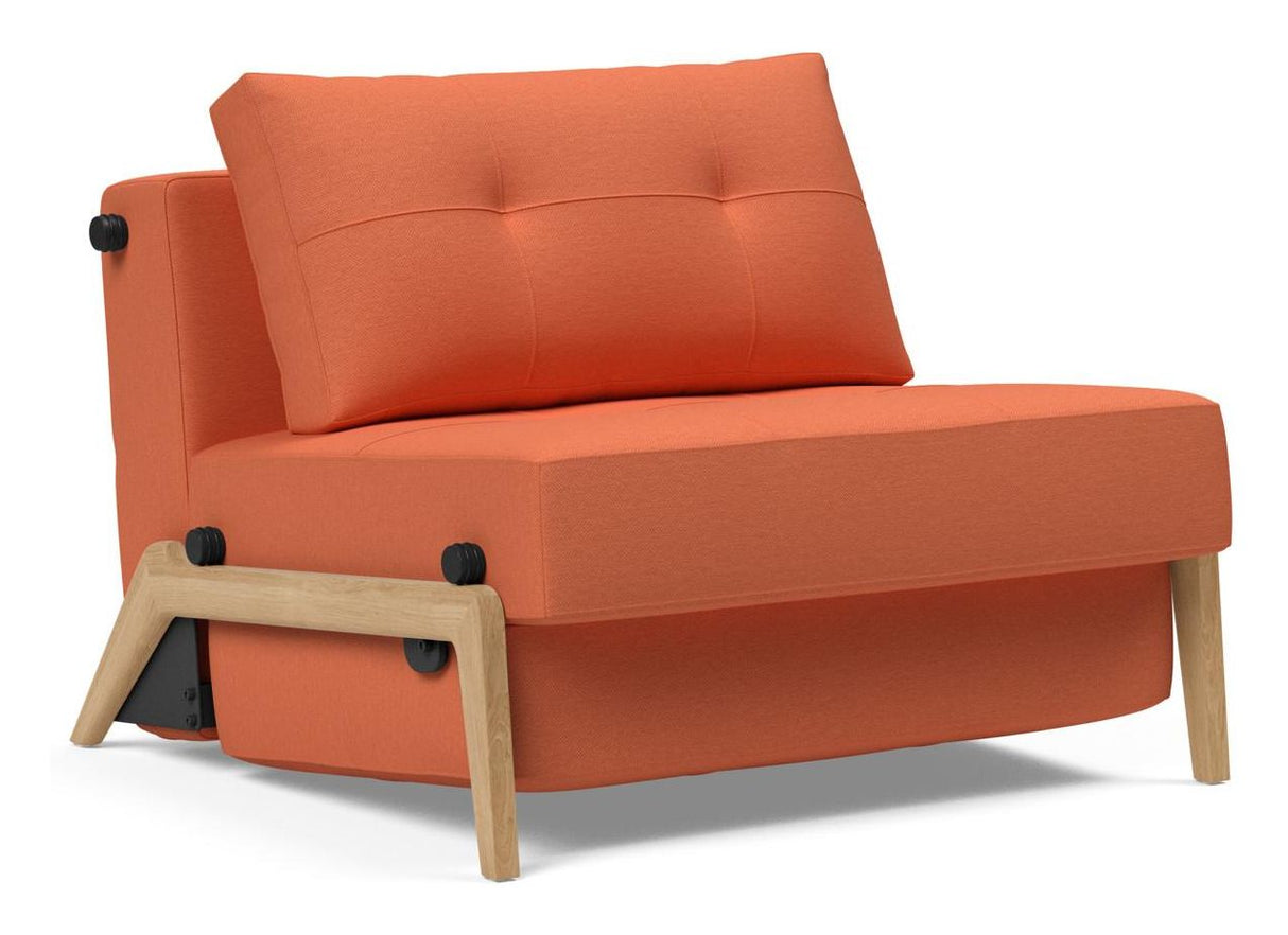 Cubed 90 Wood Lounge Chair, Argus/Rust