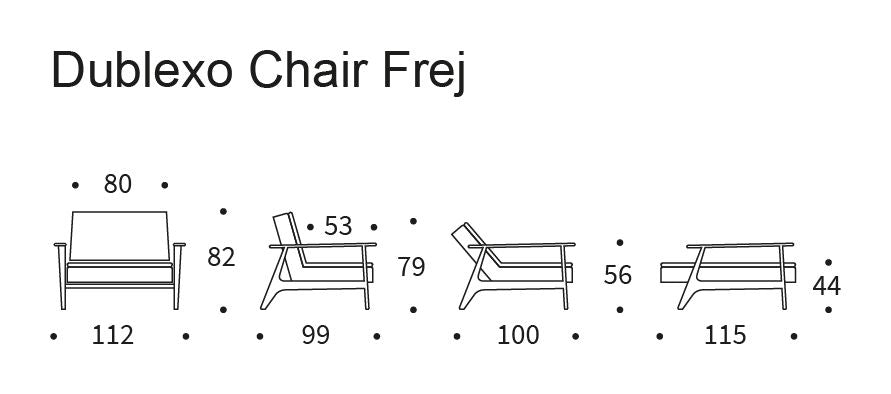 Dublexo Frej Lounge Chair, Smoked Oak, Nature, Twist Charcoal