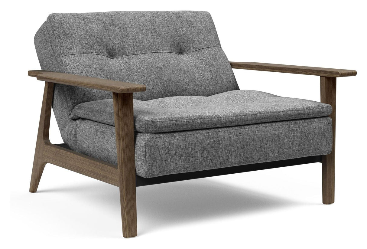 Dublexo Frej Lounge Chair, Smoked Oak, Nature, Twist Charcoal