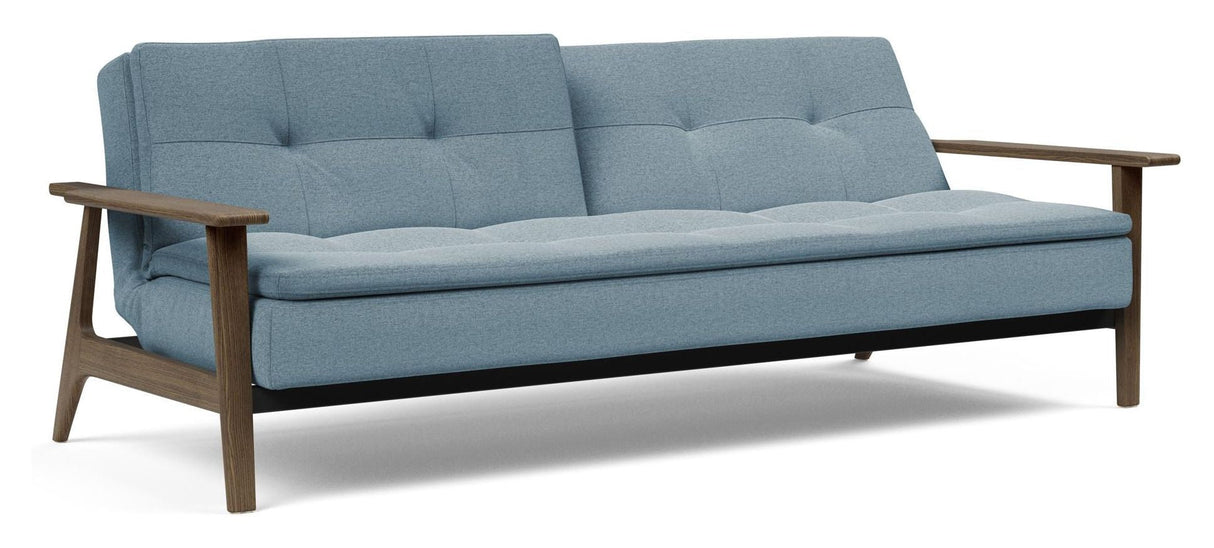 Dublexo Frej sofa seng, røkt eik, myk/indigo