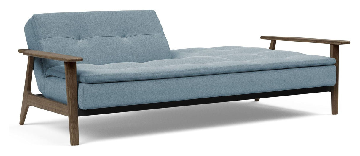 Dublexo Frej sofa seng, røkt eik, myk/indigo