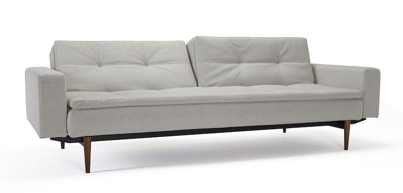 Dublexo Styletto Sofa -seng med armlener, blandet dans naturlig