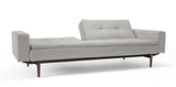 Dublexo Styletto Sofa -seng med armlener, blandet dans naturlig