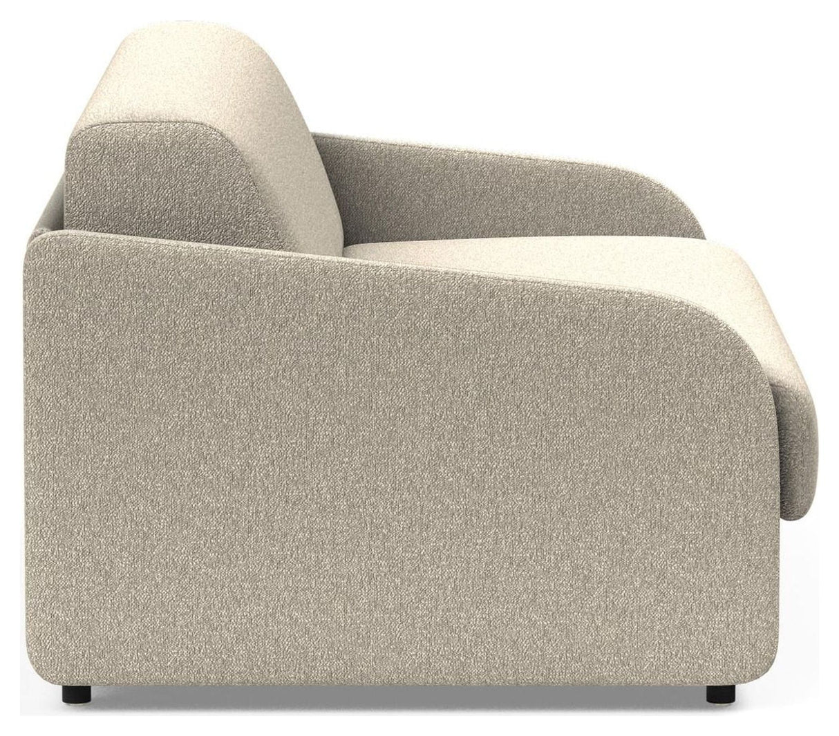 Eivor 140 sofa seng, vårmadrass, bouclé/beige