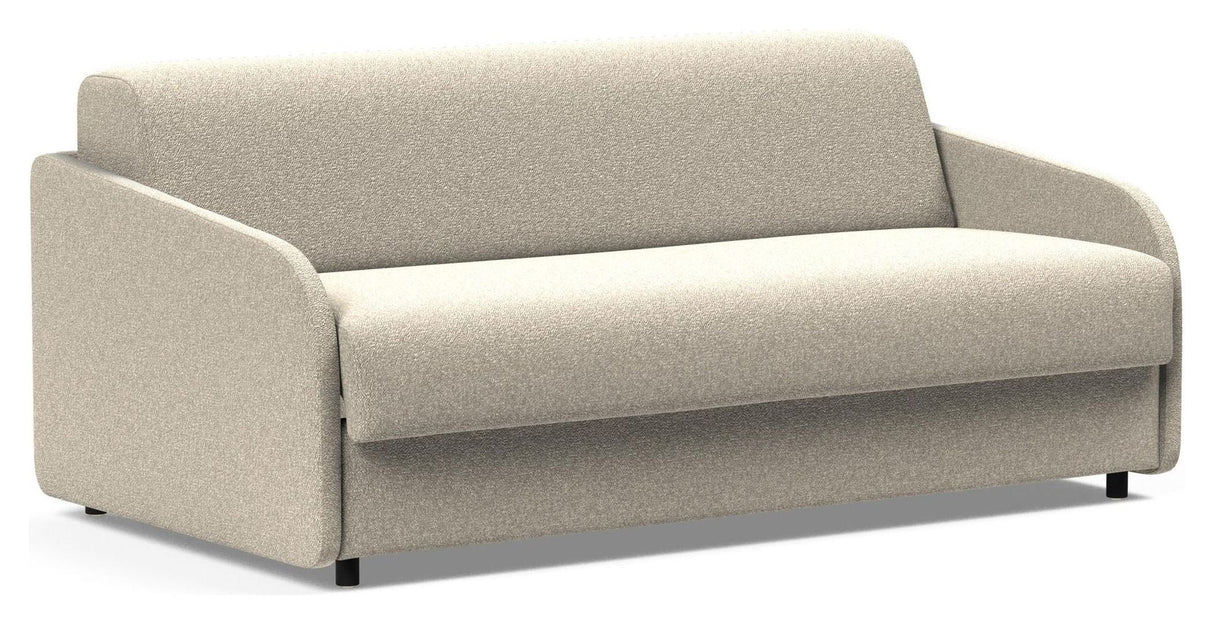 Eivor 140 sofa seng, vårmadrass, bouclé/beige