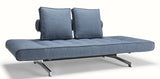 Ghia Chrome Sofa Bed, Mixed Dance/Light Blue