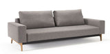 Idun sofa seng 140 moh. Eikbeina, blandet dans/grå