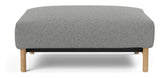 Malloy Wood Ottoman, Bouclé/Ash Grey