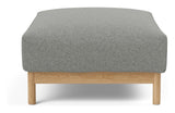 Malloy Wood Ottoman, Bouclé/Ash Grey