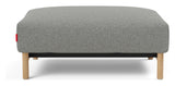 Malloy Wood Ottoman, Bouclé/Ash Grey