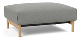 Malloy Wood Ottoman, Bouclé/Ash Grey