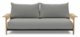 Malloy Wood Sofa Bed, Bouclé/Ash Grey