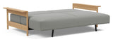 Malloy Wood Sofa Bed, Bouclé/Ash Grey