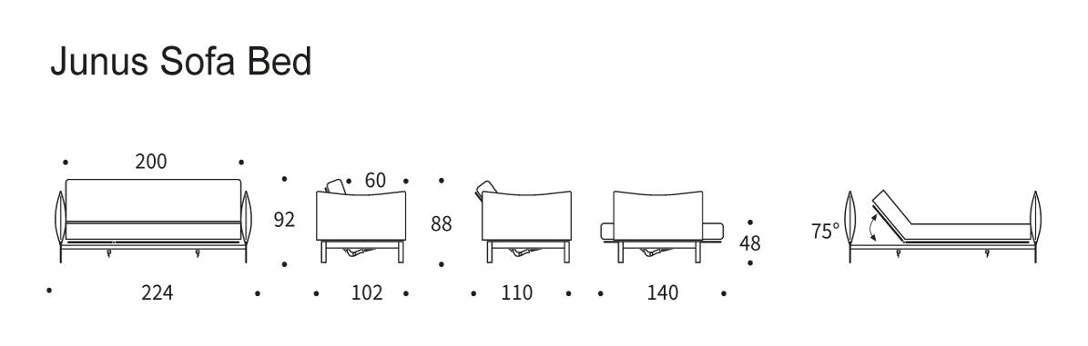 Malloy Wood Sofa Bed, Kenya grus