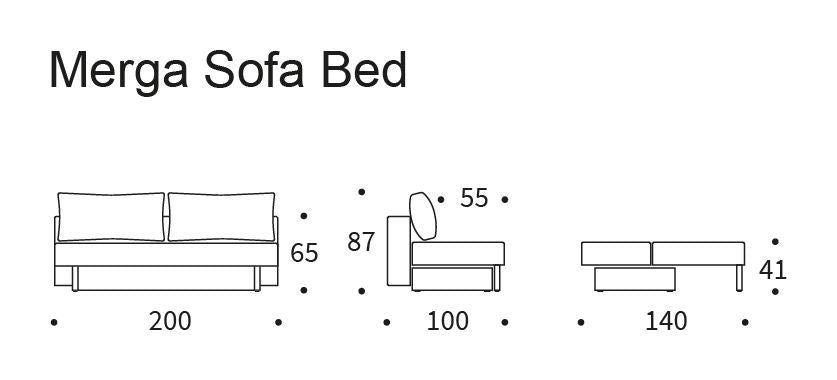 Merga Sofa Bed, Bouclé/Ash Grey