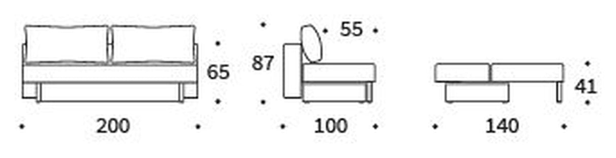 Merga sofa seng, bouclé/oker