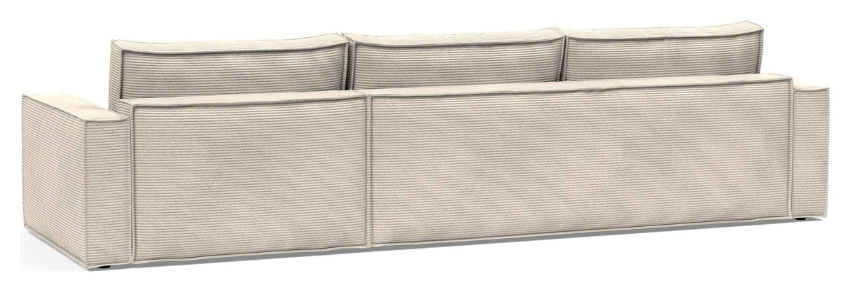 Newilla Sovesofa med sjeselong, Bouclé Taupe 