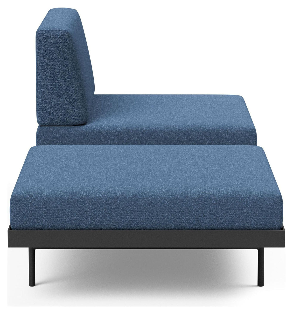 Puri Daybed med valnøttbord, Bouclé/Blue