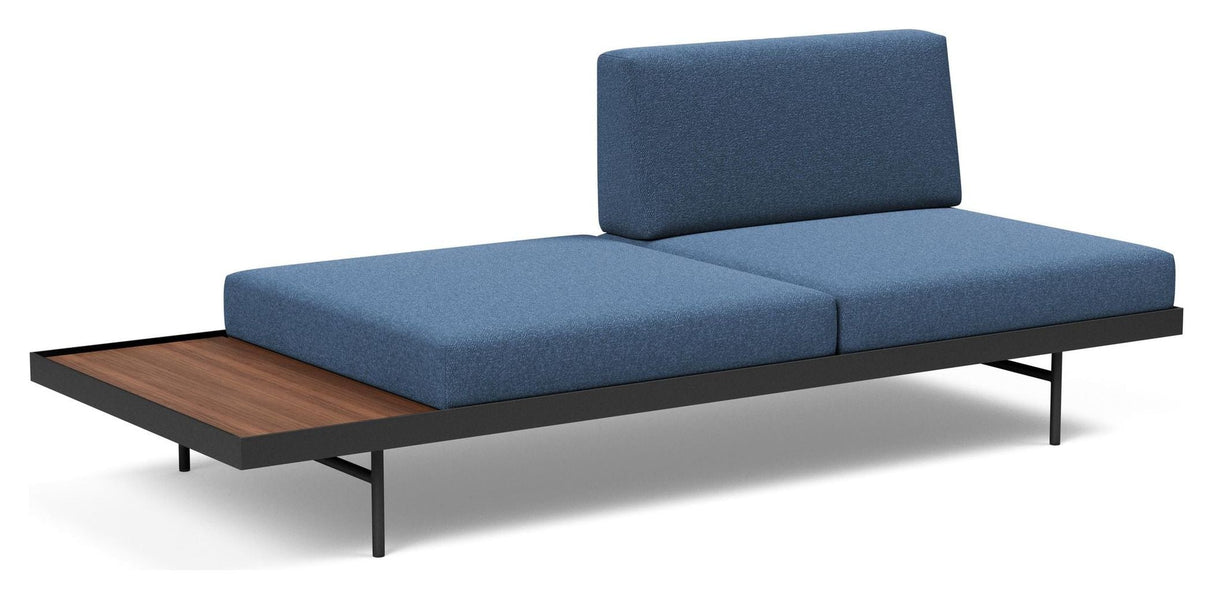 Puri Daybed med valnøttbord, Bouclé/Blue