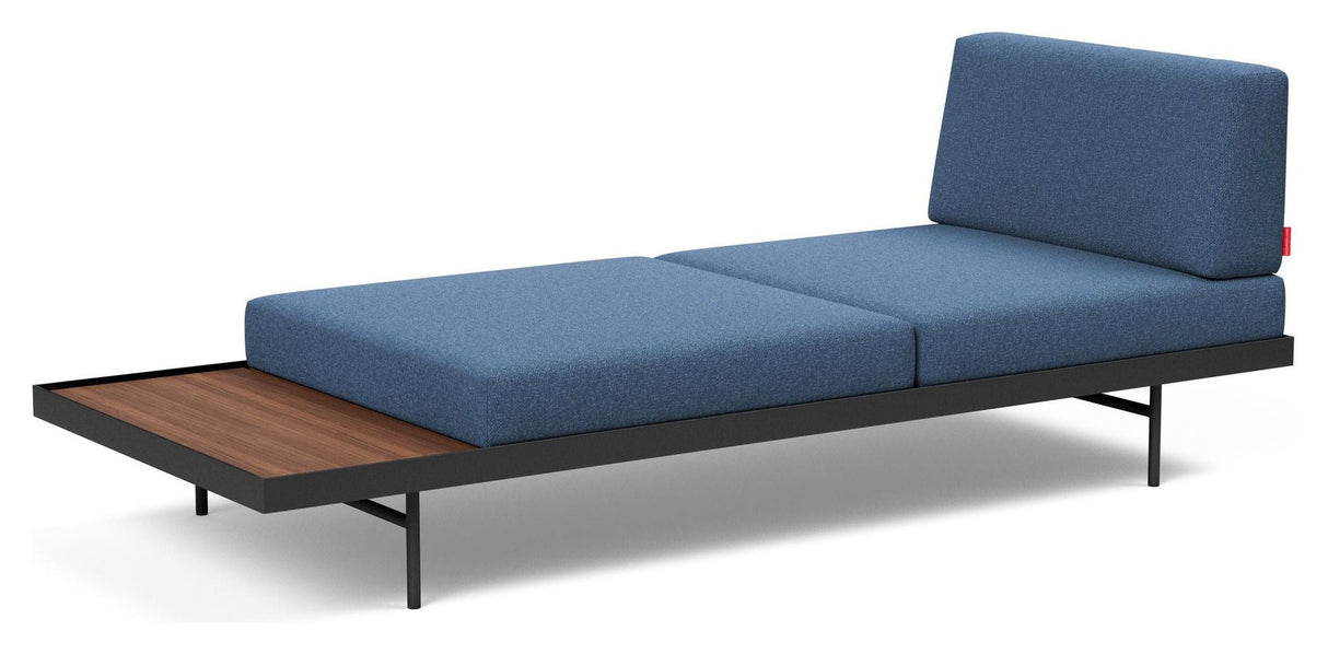 Puri Daybed med valnøttbord, Bouclé/Blue