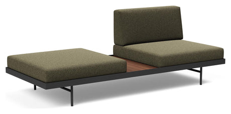 Puri Daybed med valnøttbord, Bouclé/Forest Green 