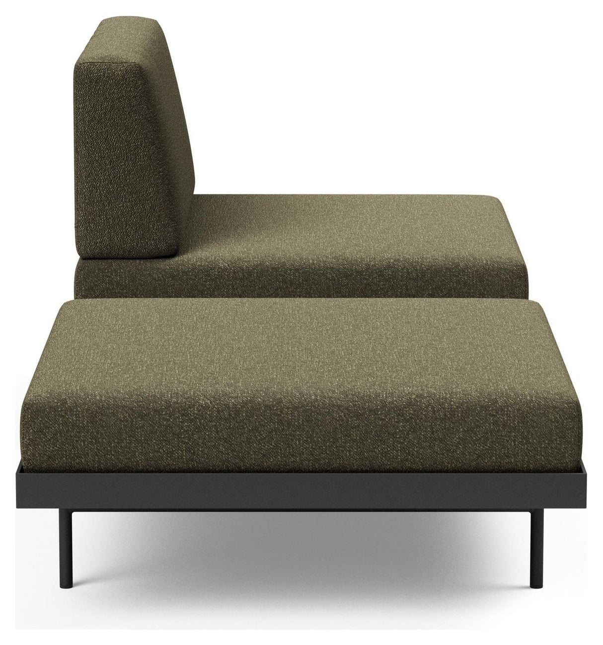 Puri Daybed med valnøttbord, Bouclé/Forest Green 