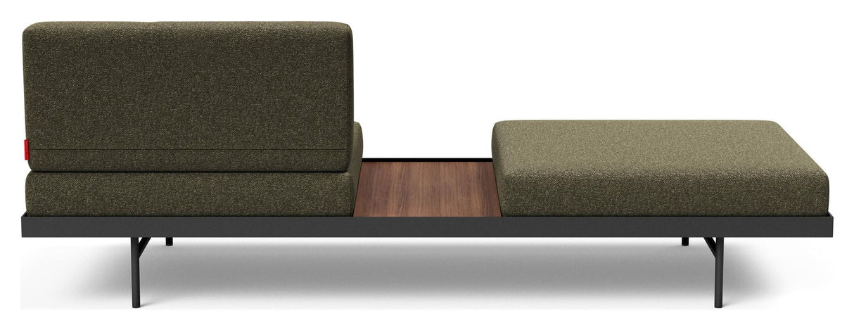 Puri Daybed med valnøttbord, Bouclé/Forest Green 