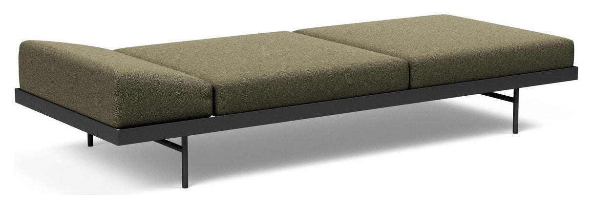 Puri Daybed med valnøttbord, Bouclé/Forest Green 