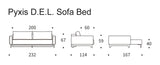 Pyxis D.E.L. Sofa seng, blandet dans/blå