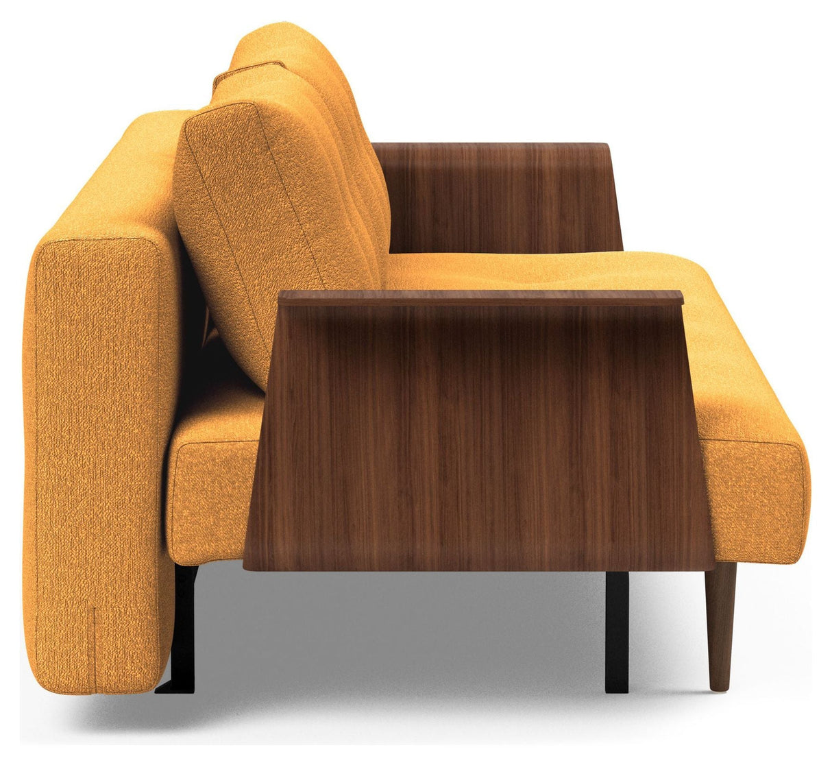 Recast Plus Sovesofa Mørk Styletto m. armlener, Bouclé/Ochre 