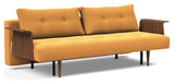 Recast Plus Sovesofa Mørk Styletto m. armlener, Bouclé/Ochre 