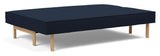 Sly Wood Sofa Bed, Mixed Dance/Blue