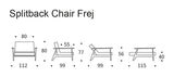 Splitback Frej Lounge -stol, røkt eik, blandet dans/grå