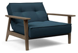 Splitback Frej Lounge Chair, Smoked Oak, Argus/Navy Blue